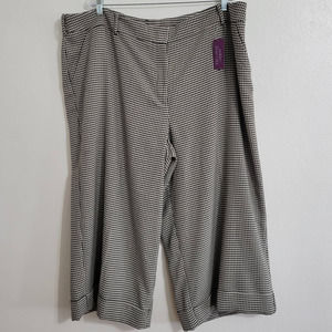 NWT Lane Bryant Houston Crop Herringbone Pattern Cuffed Hem Pants